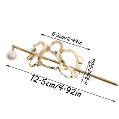 Pearl Hair Stick Metal Hairpin