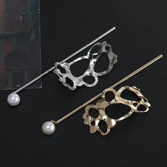 Pearl Hair Stick Metal Hairpin