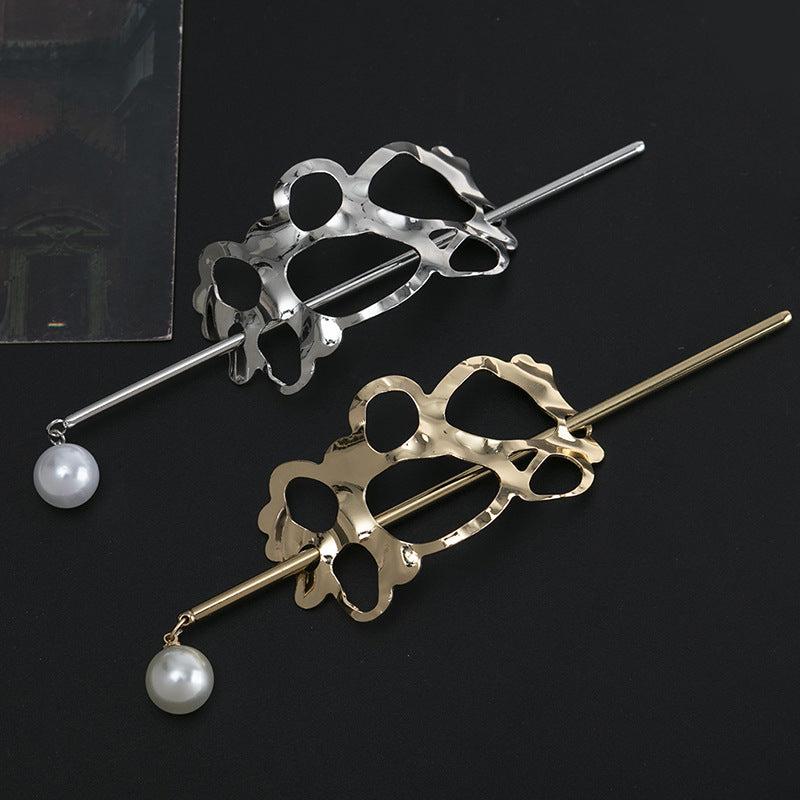 Pearl Hair Stick Metal Hairpin