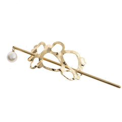 Pearl Hair Stick Metal Hairpin