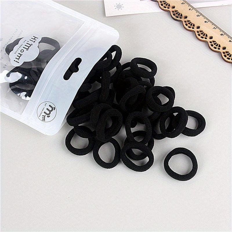 50Pcs Colorful Rubber Hair Tie Ponytail Holder for Girls Babies