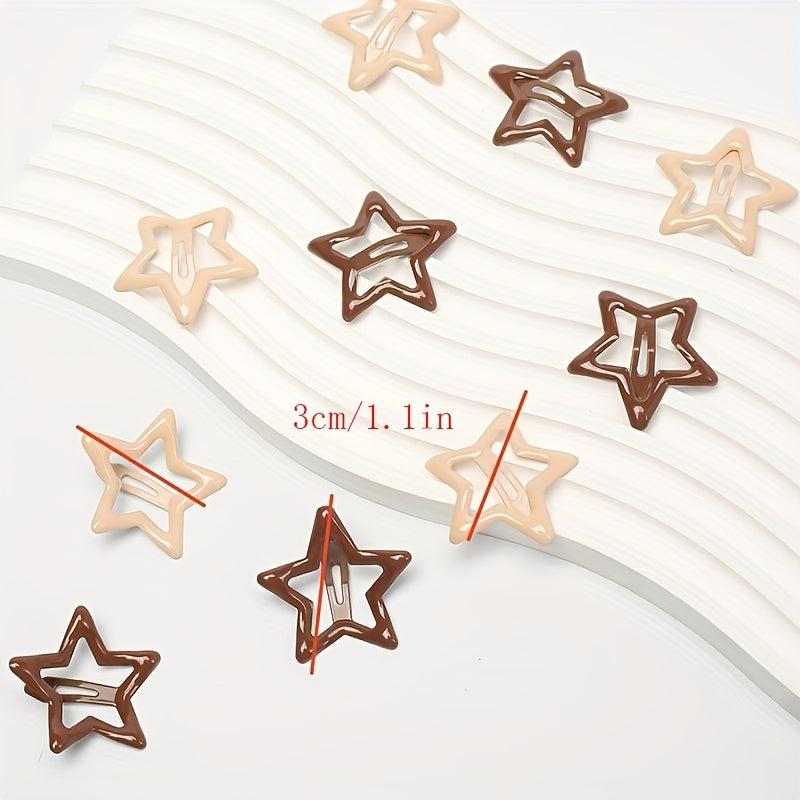 10pcs Pentagram Hair Clip for Girls