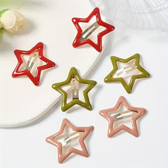 10pcs Pentagram Hair Clip for Girls