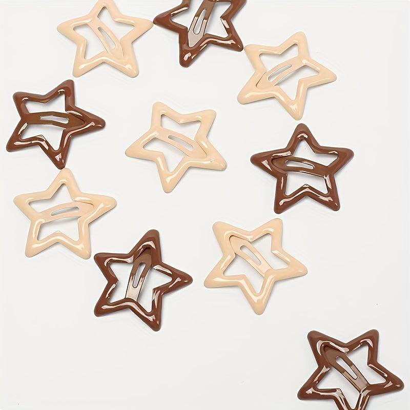 10pcs Pentagram Hair Clip for Girls
