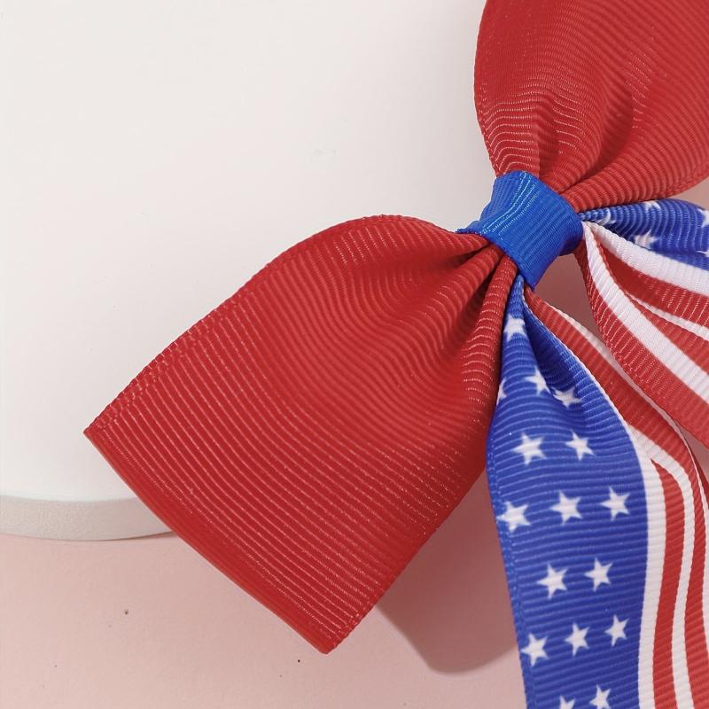 Independence Cheer Bow Patriotic Cheerleader Hair Bows Clip