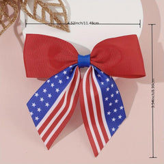 Independence Cheer Bow Patriotic Cheerleader Hair Bows Clip