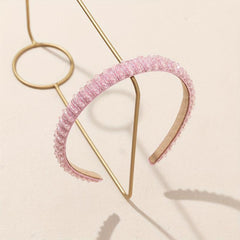 Baroque Crystal Beaded Headband Wide Head Hoop Glitter Headdress
