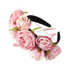 Rose Flower Crown Headband Party Hair Accessories