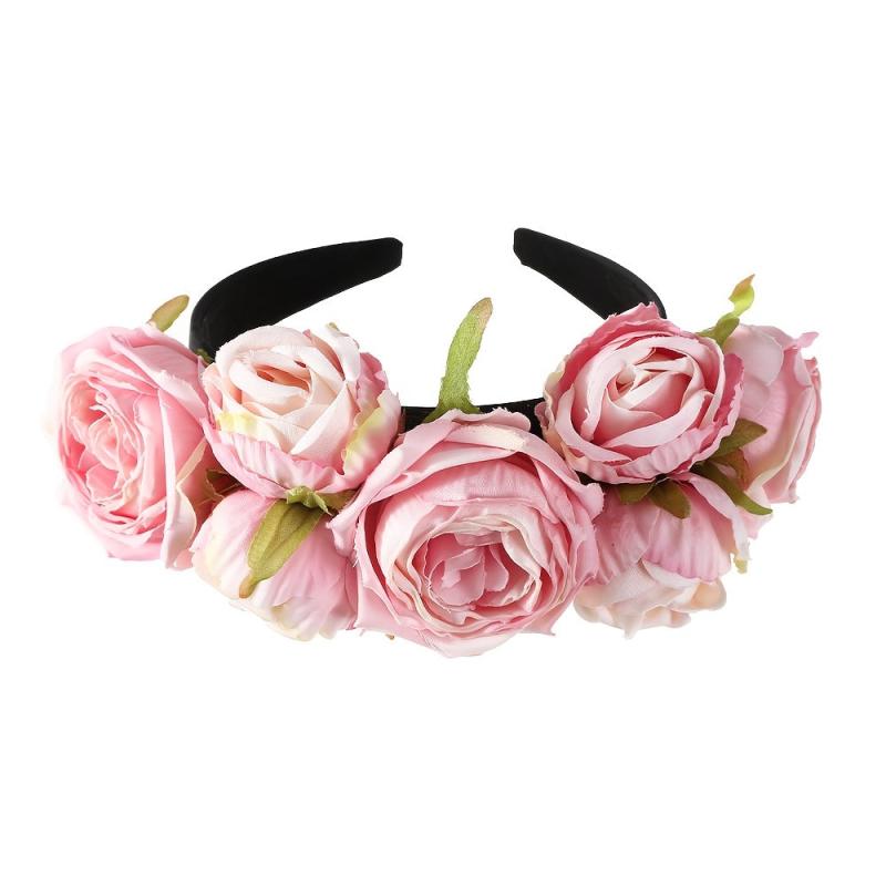 Rose Flower Crown Headband Party Hair Accessories