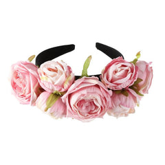 Rose Flower Crown Headband Party Hair Accessories