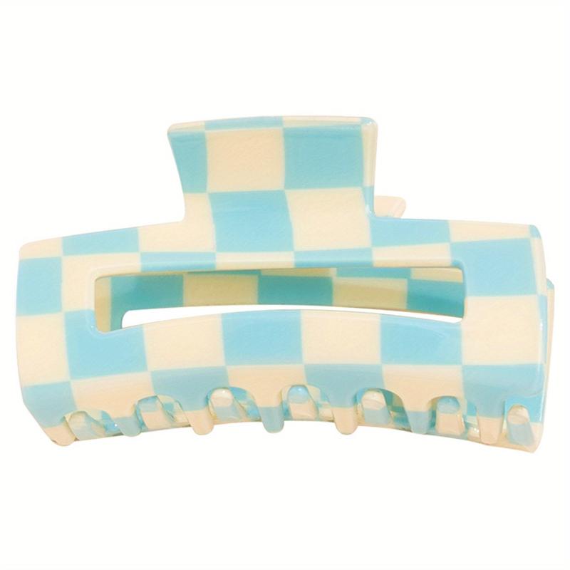 Plaid Square Hair Claw Shark Claw Hair Clip Mother's Gift Hair Accessories