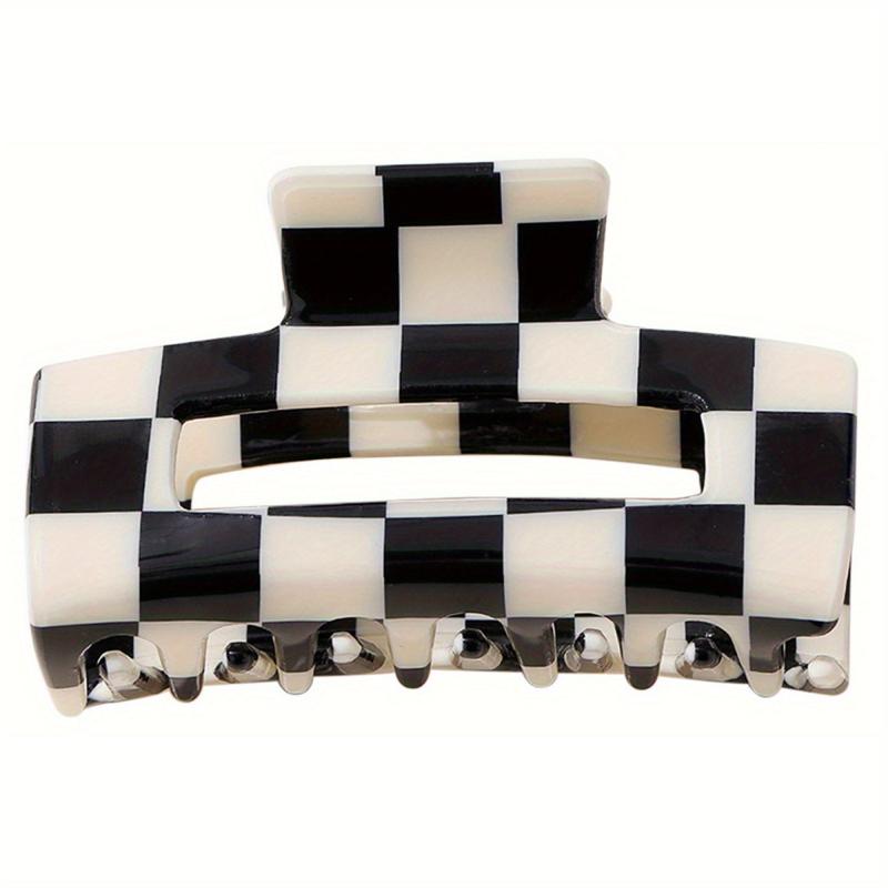 Plaid Square Hair Claw Shark Claw Hair Clip Mother's Gift Hair Accessories