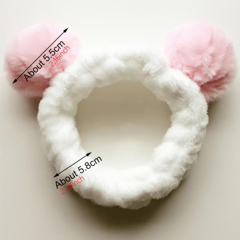 Pink Panda Balloon Headband Hair Tie for Beauty Spa Facial