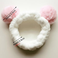Pink Panda Balloon Headband Hair Tie for Beauty Spa Facial