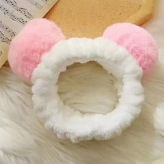 Pink Panda Balloon Headband Hair Tie for Beauty Spa Facial