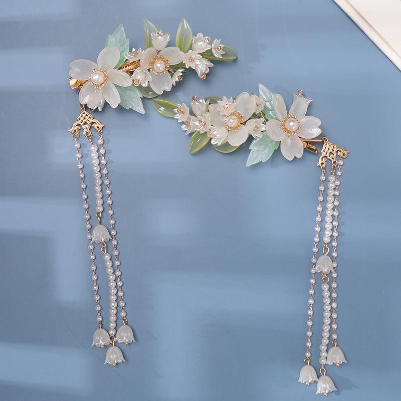 Lily Flower Tassel Metal Hair Clip Hair Accessories