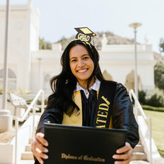 Graduation Decoration Set Sequin Headband Sash Bachelor Hat Satin Sash