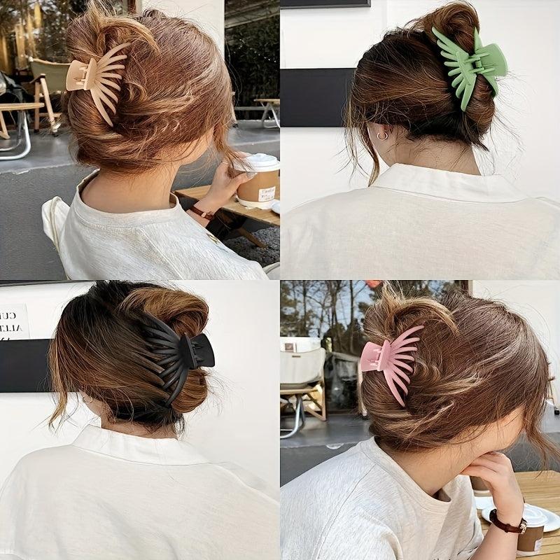 Matte Large Hair Claw Nonslip Ponytail Holder Hair Clip Women Girls