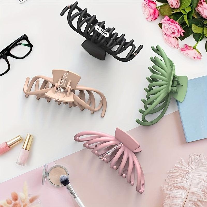 Matte Large Hair Claw Nonslip Ponytail Holder Hair Clip Women Girls