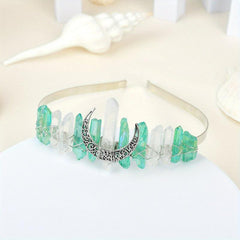 Crystal Quartz Witchy Crown Fae Fairy Rave Music Crystal Crown