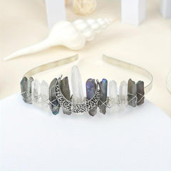 Crystal Quartz Witchy Crown Fae Fairy Rave Music Crystal Crown