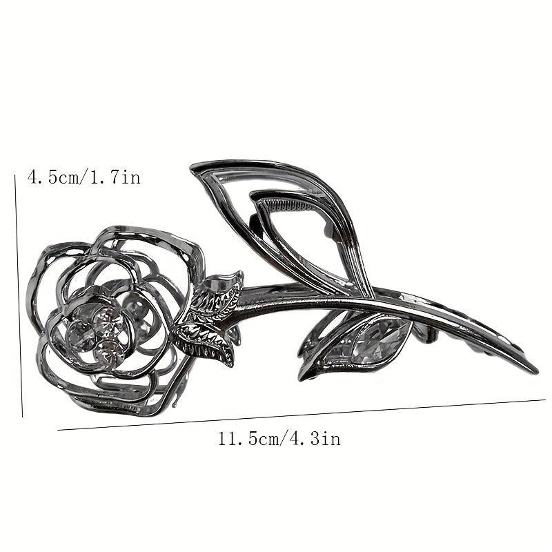 Hollowed Rose Flower Hair Claw Back Head Hair Accessories for Women