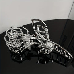 Hollowed Rose Flower Hair Claw Back Head Hair Accessories for Women