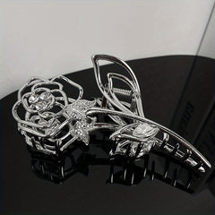 Hollowed Rose Flower Hair Claw Back Head Hair Accessories for Women