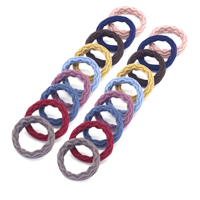 100pcs Elastic Hair Tie Seamless Hair Rope Thick Ponytail Holder Hair Accessorie
