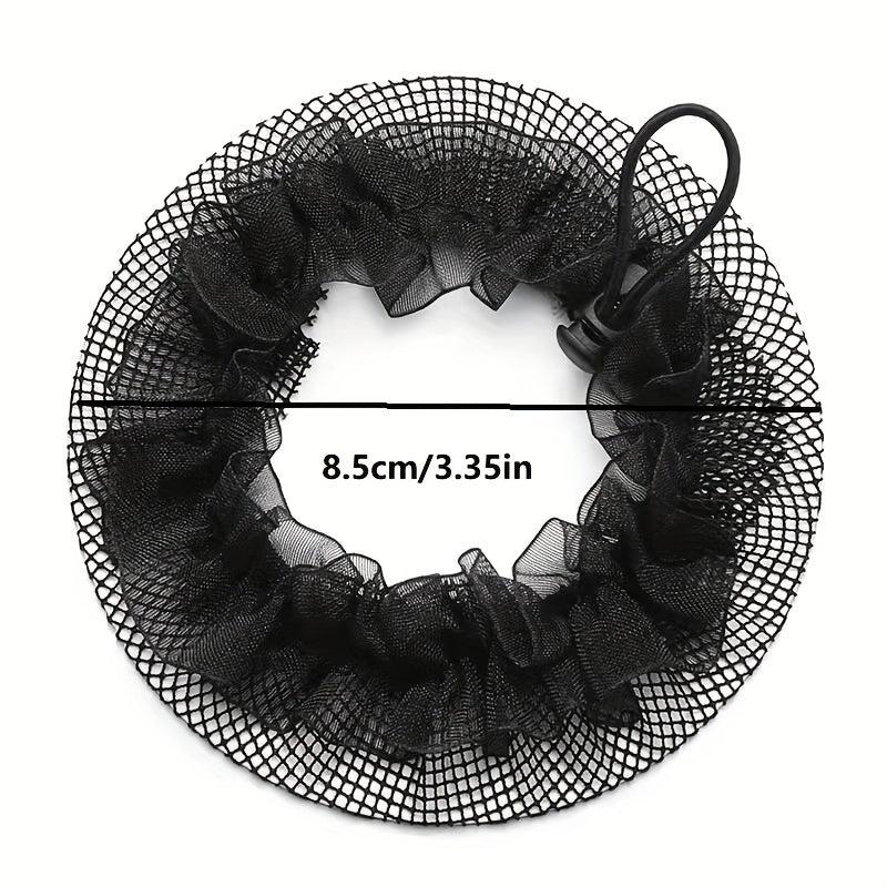 2PCS Stretchable Bun Tie Nets Elastic Hair Rope For Dancers Bun Holder
