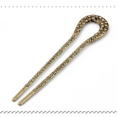 Vintage Golden Rhinestone Hairpin for Hanfu Updo