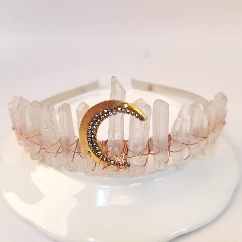 Moon Crystal Crown Bohemian Tiara Wedding Accessories