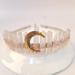 Moon Crystal Crown Bohemian Tiara Wedding Accessories