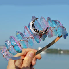 Moon Crystal Crown Bohemian Tiara Wedding Accessories