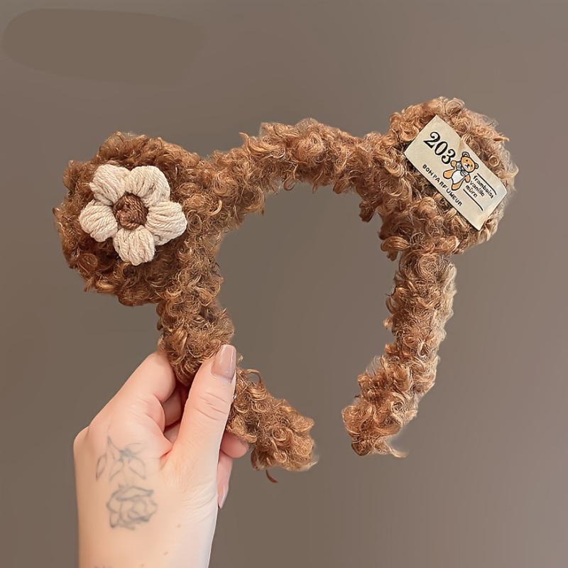Women's Plush Bear Ear Headband Hair Accessories