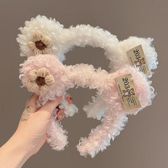 Women's Plush Bear Ear Headband Hair Accessories