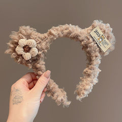 Women's Plush Bear Ear Headband Hair Accessories