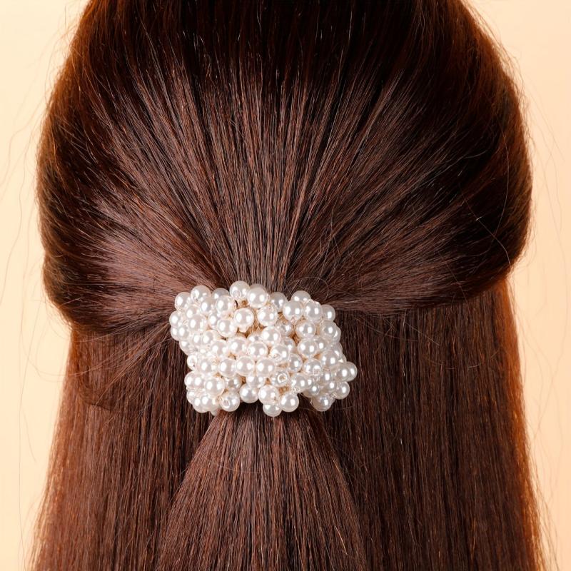 Sweet Faux Pearl Hair Tie Ponytail Holder Hair Rope Women Girls Accessories