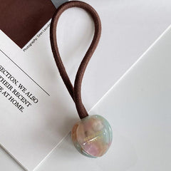 Romantic Flower Decor Hair Tie Elastic Ponytail Holder