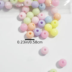 Pastel Acrylic Round Candy Beads Assorted Mix for Jewelry Making DIY Crafts