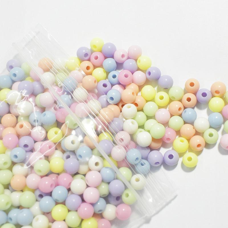 Pastel Acrylic Round Candy Beads Assorted Mix for Jewelry Making DIY Crafts