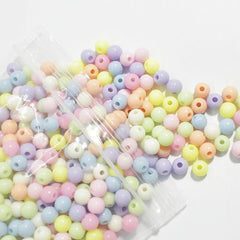 Pastel Acrylic Round Candy Beads Assorted Mix for Jewelry Making DIY Crafts