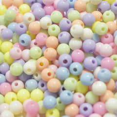 Pastel Acrylic Round Candy Beads Assorted Mix for Jewelry Making DIY Crafts