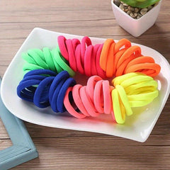 120pcs Elastic Hair Rope Seamless Hair Ring for Women