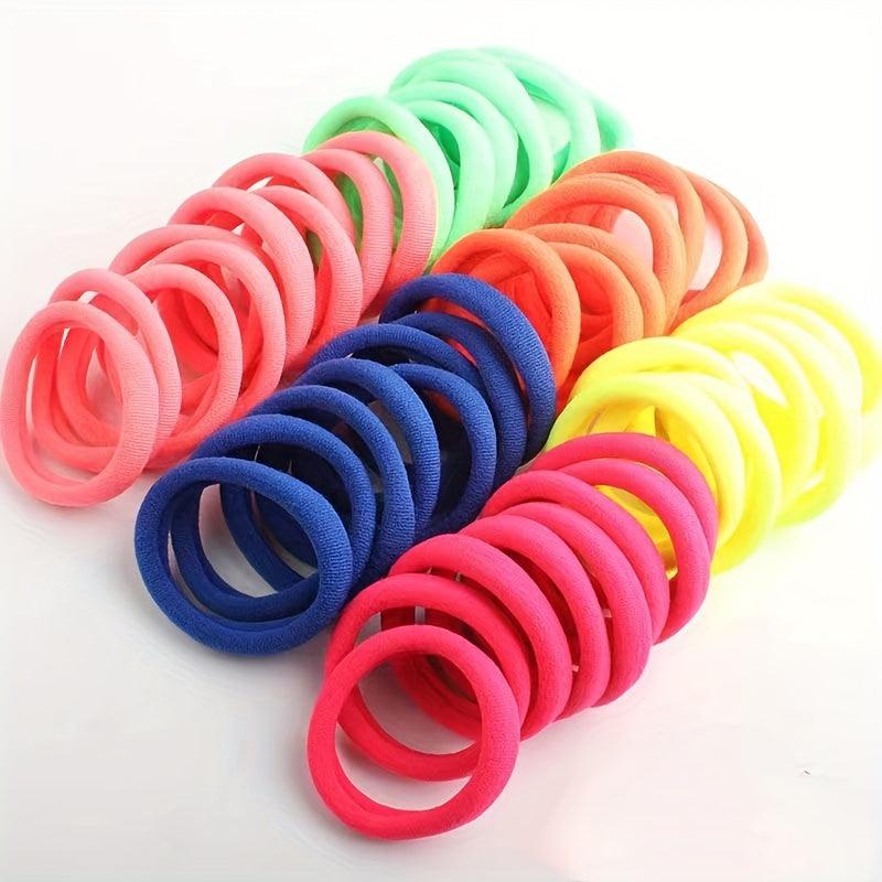 120pcs Elastic Hair Rope Seamless Hair Ring for Women