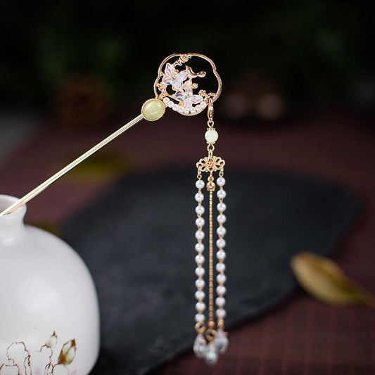 Flower Jewelry Hairpin Hair Stick Cheongsam Chinese Stye Headwear Hair Accessori