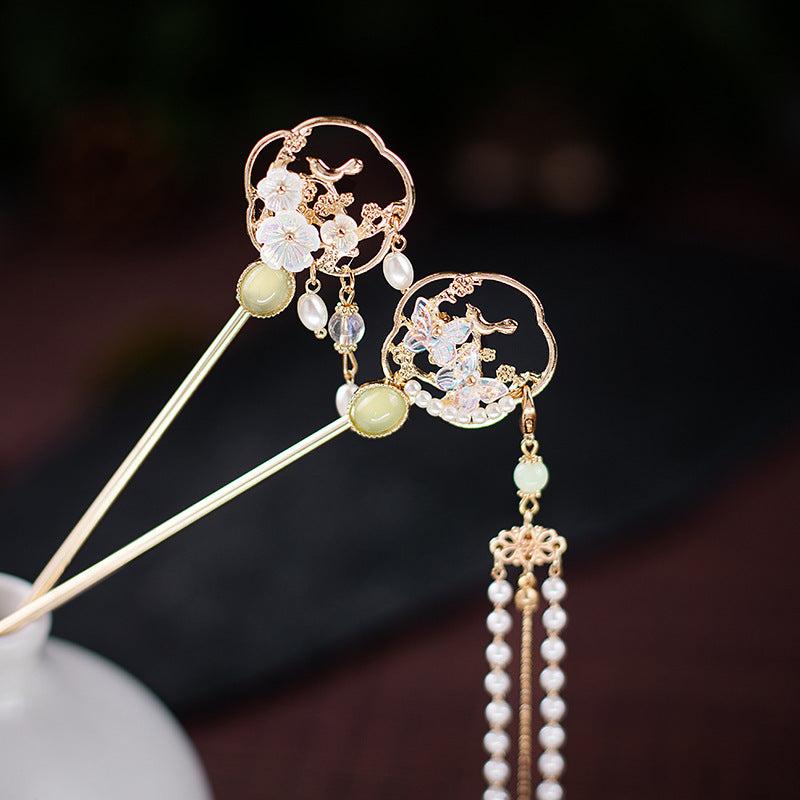 Flower Jewelry Hairpin Hair Stick Cheongsam Chinese Stye Headwear Hair Accessori