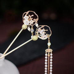 Flower Jewelry Hairpin Hair Stick Cheongsam Chinese Stye Headwear Hair Accessori