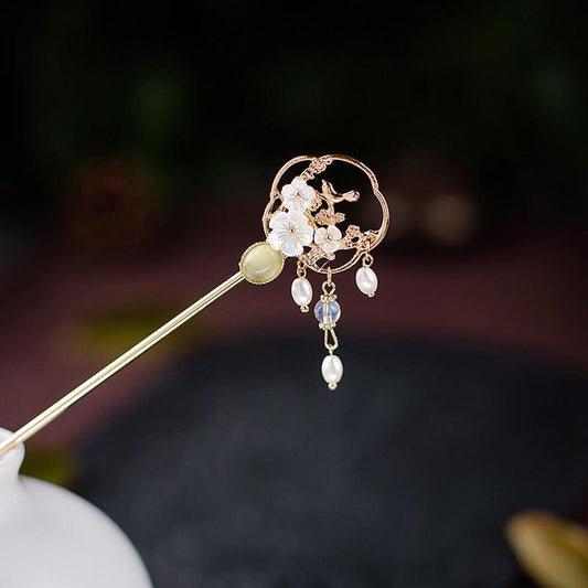 Flower Jewelry Hairpin Hair Stick Cheongsam Chinese Stye Headwear Hair Accessori