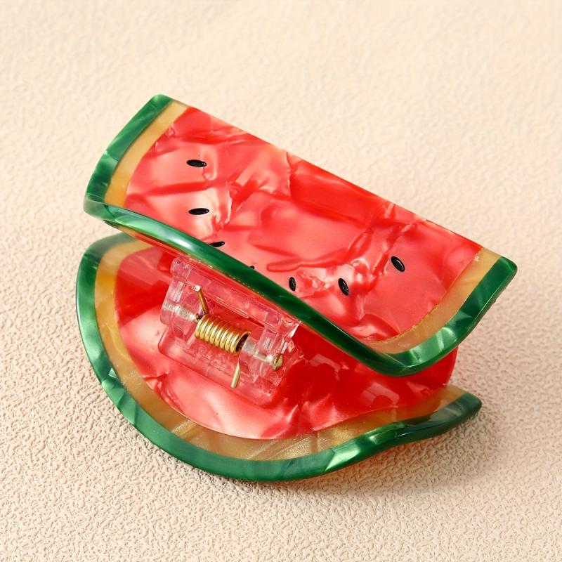 Watermelon Shape Hair Claw Back Head Shark Claw Ponytail Holder